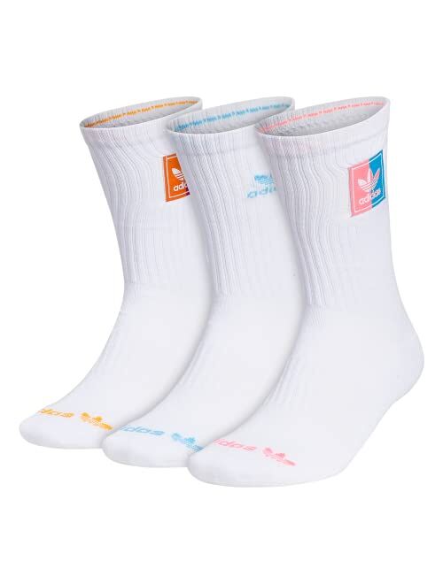 adidas Originals mens Mixed Graphics Cushioned Crew Socks (3-pair)