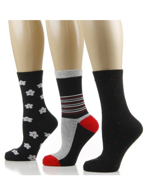 Noble Mount Women's Premium Crew Socks - 3 Pack - Size 9-11