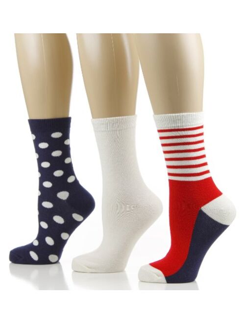 Noble Mount Women's Premium Crew Socks - 3 Pack - Size 9-11