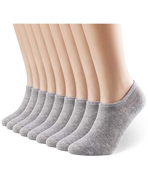 K-LORRA 9 Pack No Show Thin Casual Socks Women and Man Low Cut Cotton Socks