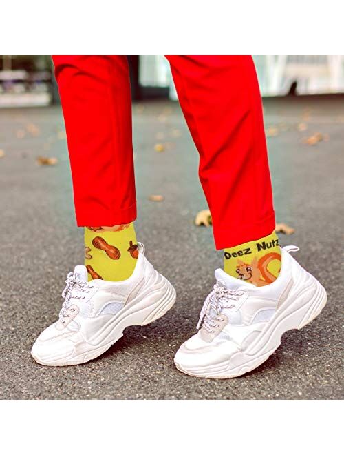 Tc9socks Funny Socks Deez Nuts Meme Socks Squirrel Lovers Socks Fun Socks Unisex Funky Socks Casual Dress Socks