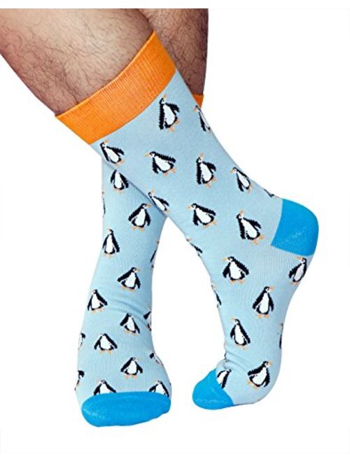 Xiaomaizi Men's Funny and Colorful Striped Argyle Golf Dress Socks for Casual Crew Socks Size 7-13