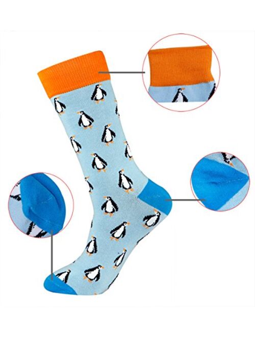 Xiaomaizi Men's Funny and Colorful Striped Argyle Golf Dress Socks for Casual Crew Socks Size 7-13