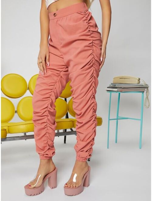 SHEIN Solid Stacked Jogger Pants