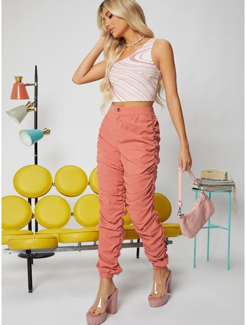 SHEIN Solid Stacked Jogger Pants