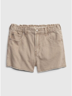 Kids High-Rise Girlfriend Shorts with Washwell