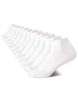 Women's Cushioned Comfort Breathable Quarter Cut Basic Socks (12 Pack)