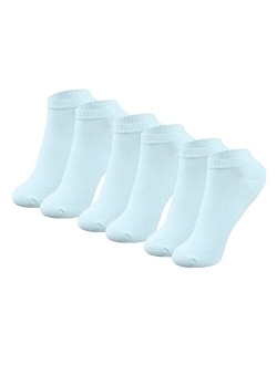 MAGIARTE Womens Ankle Socks Soft Pure Cotton Low Cut Athletic Casual Mutil Color No Show Socks for Women 3/6/12 Pack