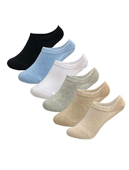 MAGIARTE Womens Ankle Socks Soft Pure Cotton Low Cut Athletic Casual Mutil Color No Show Socks for Women 3/6/12 Pack