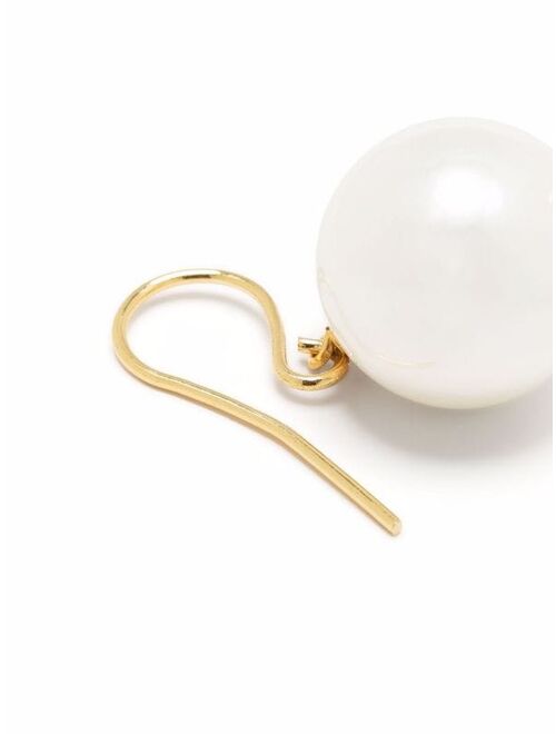 JIL SANDER Gold Pearl Drop Earrings