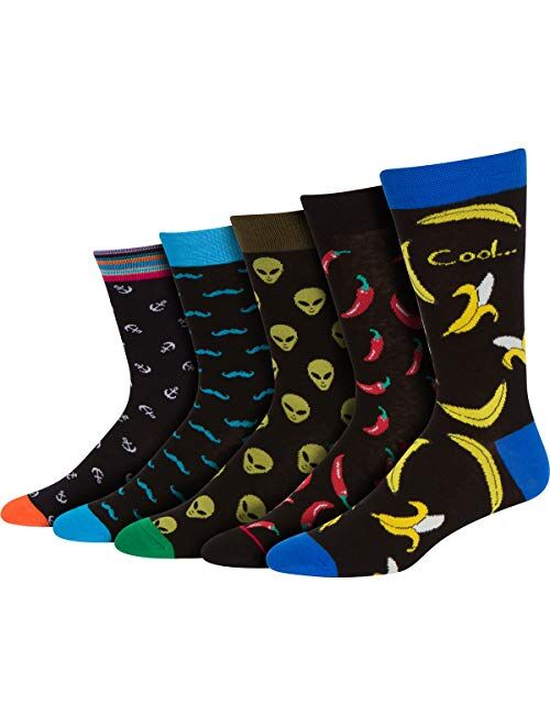 NKPT Fun Socks for Men | Mens Funny Socks, Novelty Socks, Funky Socks Men, Crazy Socks for Men, 3-7 Packs