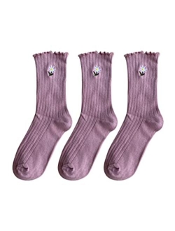 Doitall Womens Ruffle Slouch Thin Crew Socks