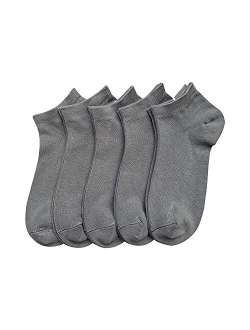 Serisimple Women Bamboo Ankle Socks Ankle Length Thin Sock Odor Resistant Low Cut Sock 5 Pairs