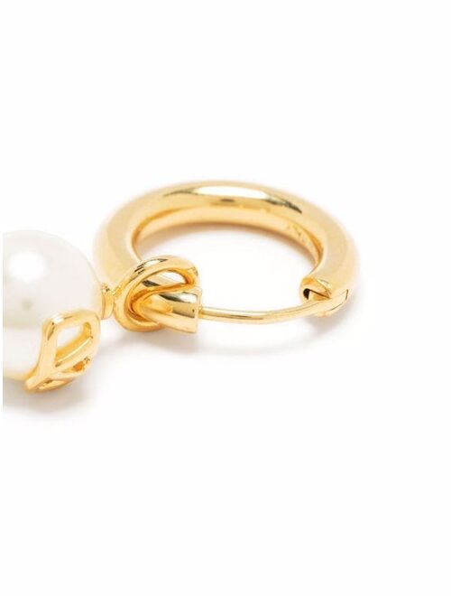 Valentino Garavani Gold Pearl VLogo Single Earring