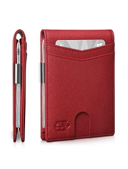 Zitahli Wallet for Men Slim Larger Capacity with 12 Slots RFID Blocking Men's Wallet Minimalist Front Pocket Bifold Leather