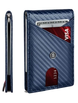 SUAVELL Slim Wallets for Men. RFID Money Clip Wallet, Slim Wallet, Thin Front Pocket Credit Card Wallet, Minimalist Bifold