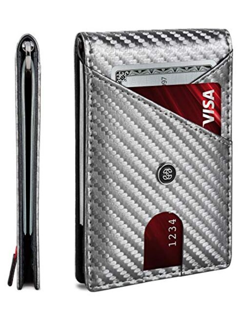 SUAVELL Slim Wallets for Men. RFID Money Clip Wallet, Slim Wallet, Thin Front Pocket Credit Card Wallet, Minimalist Bifold