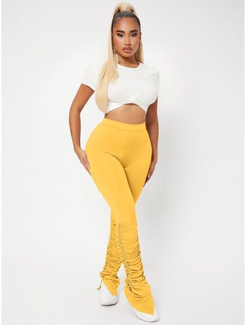 Buy SHEIN SXY High Waist Skinny Stacked Pants online | Topofstyle