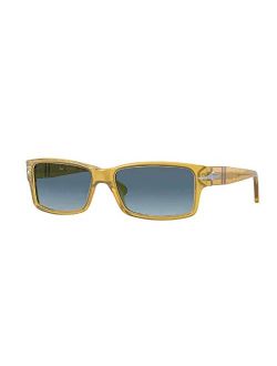 PO2803S 204/Q8 58MM Miele / Azure Gradient Blue Rectangle Sunglasses for Men   FREE Complimentary Eyewear Kit