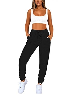 Fixmatti Women Sweatsuits Bra and Sweatpants Set 2 Pieces Jogger Tracksuit