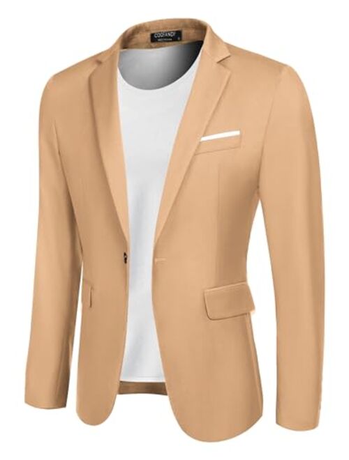 COOFANDY Men's Casual Blazer Jacket Slim Fit Sport Coats Lightweight One Button Suit Jacket