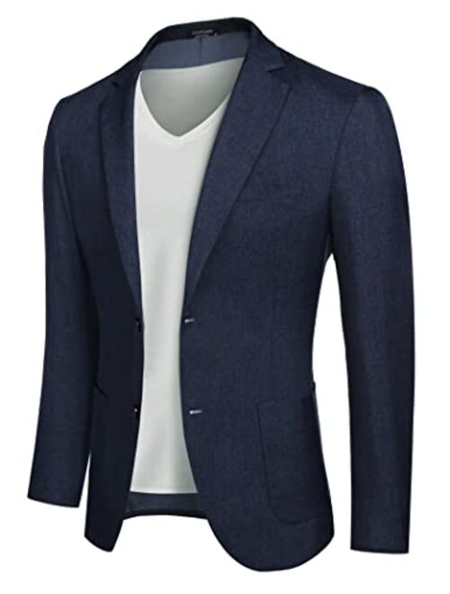 COOFANDY Mens Casual Blazer Sport Coat Lightweight Two Button Business Jackets