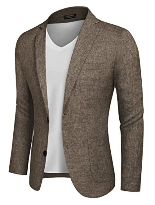 COOFANDY Mens Casual Blazer Sport Coat Lightweight Two Button Business Jackets