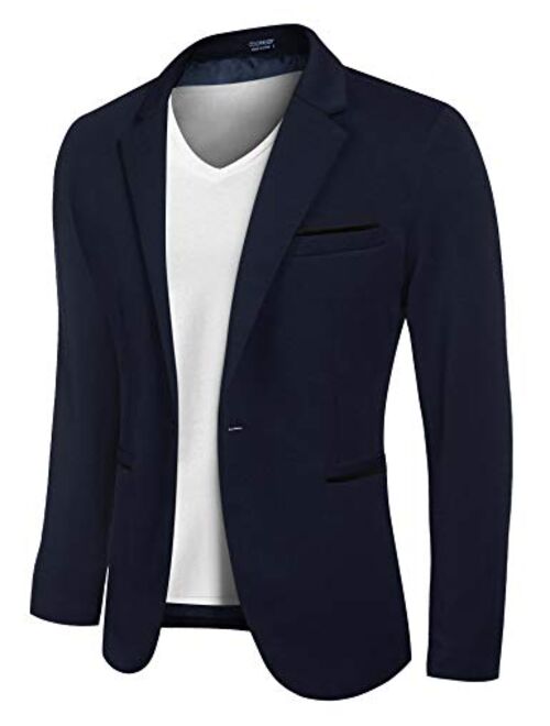 COOFANDY Men's Casual Blazer Jacket Slim Fit Sports Coat Business Suit Jackets One Button