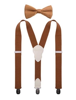 CEAJOO Boys' Suspenders and Bow Tie Set Adjustable