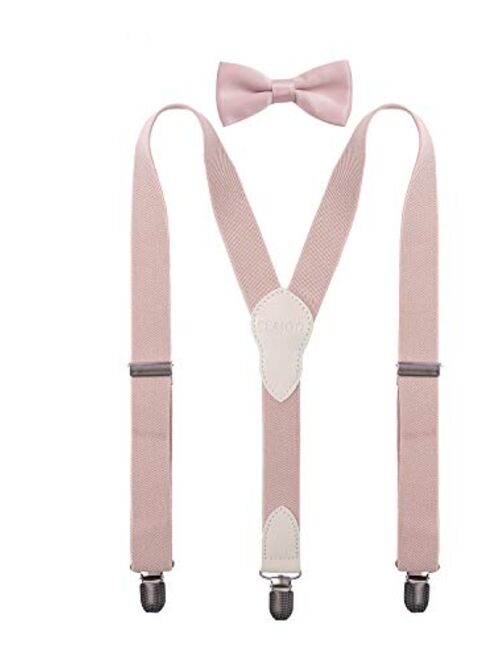 CEAJOO Boys' Suspenders and Bow Tie Set Adjustable