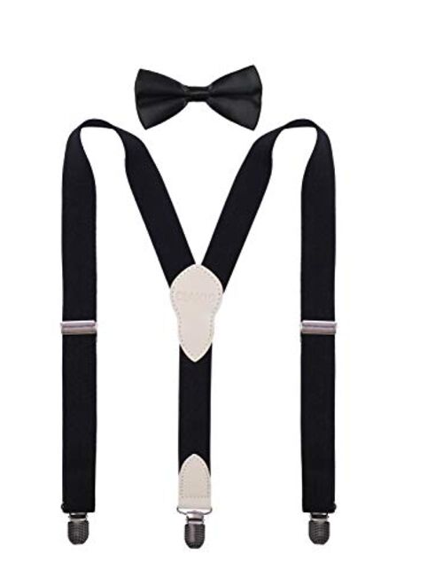 CEAJOO Boys' Suspenders and Bow Tie Set Adjustable