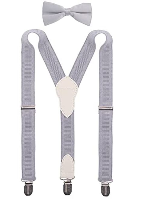 CEAJOO Boys' Suspenders and Bow Tie Set Adjustable