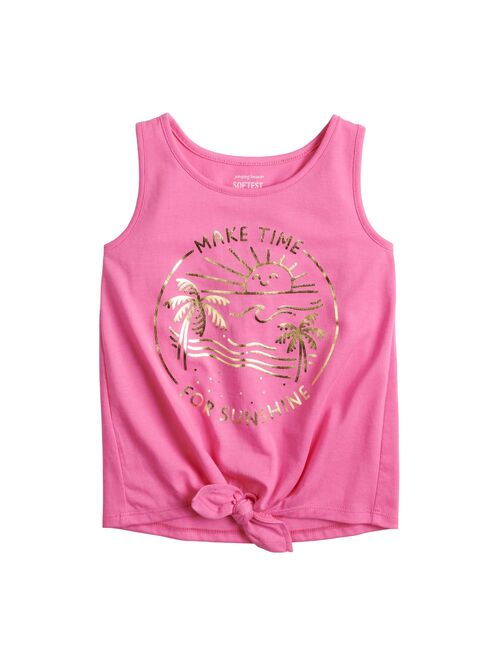 Toddler Girl Jumping Beans Tie Front Graphic Tank Top