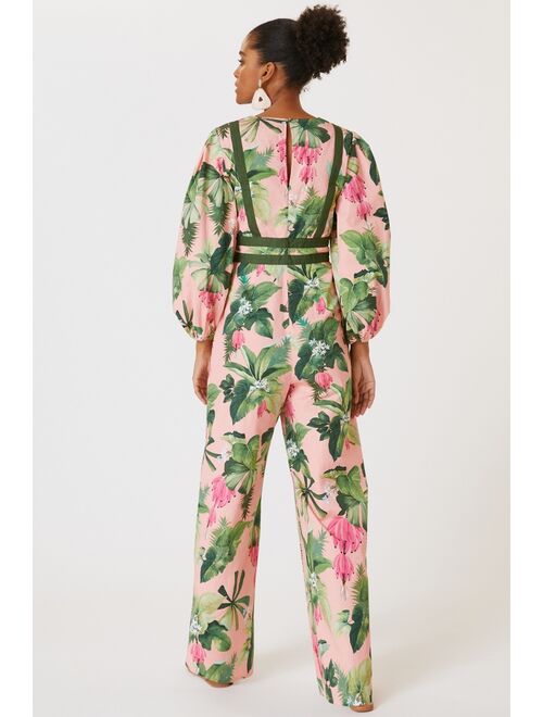 Farm Rio Farm x Anthropologie Deep-V Jumpsuit