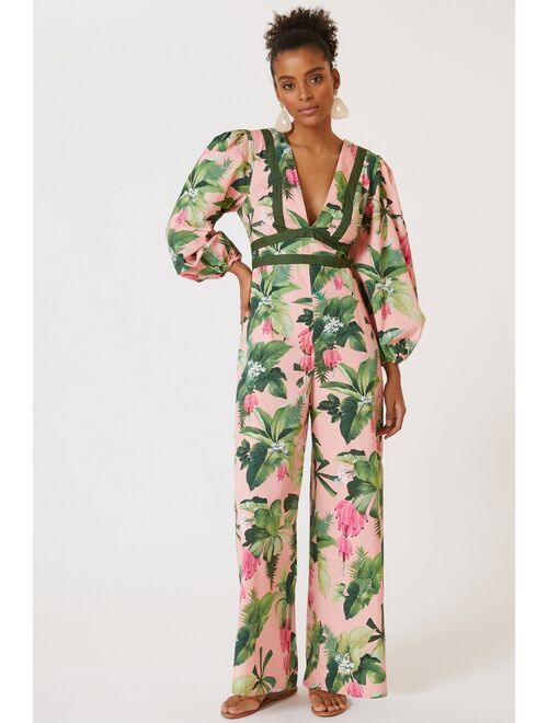 Farm Rio Farm x Anthropologie Deep-V Jumpsuit