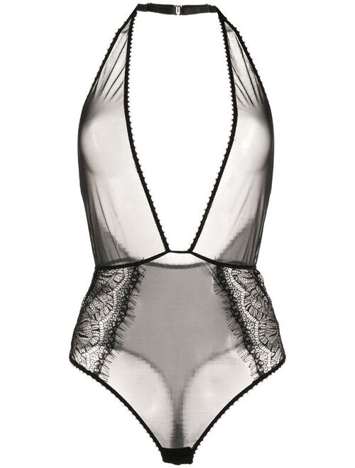 Maison Close plunge style sheer body