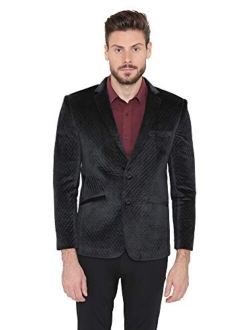 WINTAGE Men's Velvet Grandad Collar Ceremony Blazer - Seven Colors…