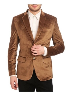 WINTAGE Men's Velvet Grandad Collar Ceremony Blazer - Seven Colors…