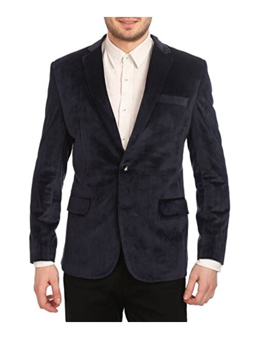 WINTAGE Men's Velvet Grandad Collar Ceremony Blazer - Seven Colors…