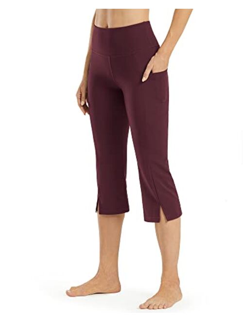 Promover Bootcut Yoga Pants for Women Capri with Pockets High Waisted Casual Work