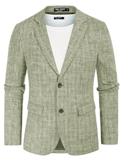 Men's Herringbone Blazer Jacket Lightweight Casual Knit Sport Coat