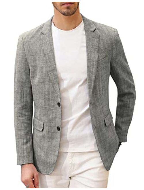 PJ PAUL JONES Men's Herringbone Blazer Jacket Lightweight Casual Knit Sport Coat