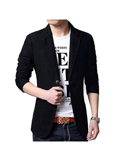 Mens Casual 2 Buttons Slim Fit Jacket Autumn Blazer Sport Coat