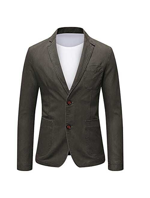 Cloudstyle Mens Casual 2 Buttons Slim Fit Jacket Autumn Blazer Sport Coat