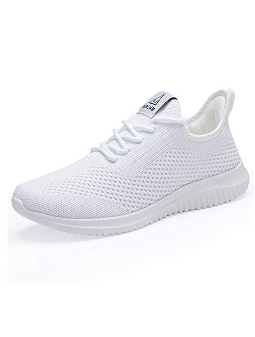 VAMJAM Men's Running Shoes Ultra Lightweight Breathable Walking Shoes Non Slip Athletic Fashion Sneakers Mesh Workout Casual Sports Shoes