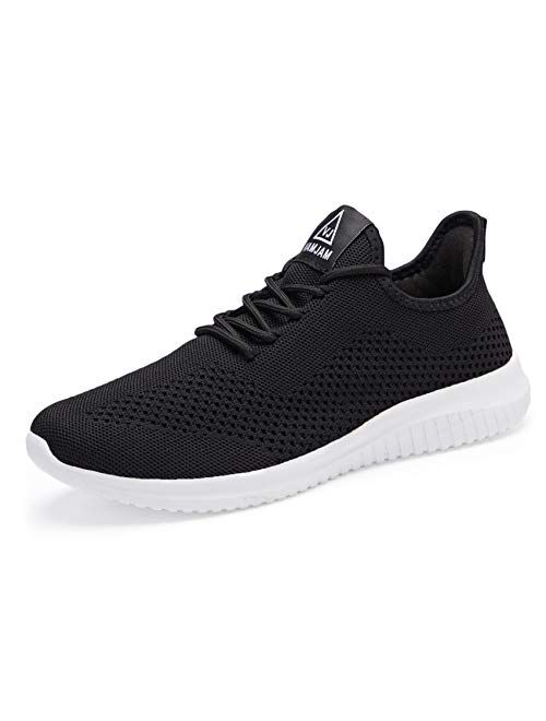 VAMJAM Men's Running Shoes Ultra Lightweight Breathable Walking Shoes Non Slip Athletic Fashion Sneakers Mesh Workout Casual Sports Shoes