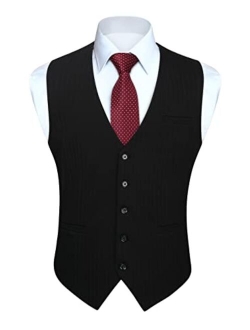 Men's Suit Vest Formal Dress Vest for Men Slim Fit Wedding Vests Waistcoat for Suit or Tuxedo