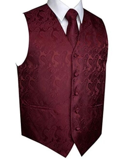 Brand Q Men's Tuxedo Vest, Tie & Pocket Square Set