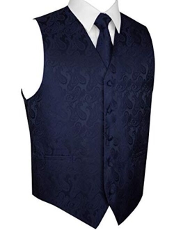 Brand Q Men's Tuxedo Vest, Tie & Pocket Square Set