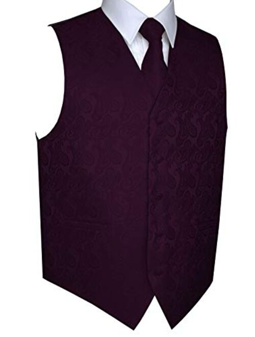 Brand Q Men's Tuxedo Vest, Tie & Pocket Square Set